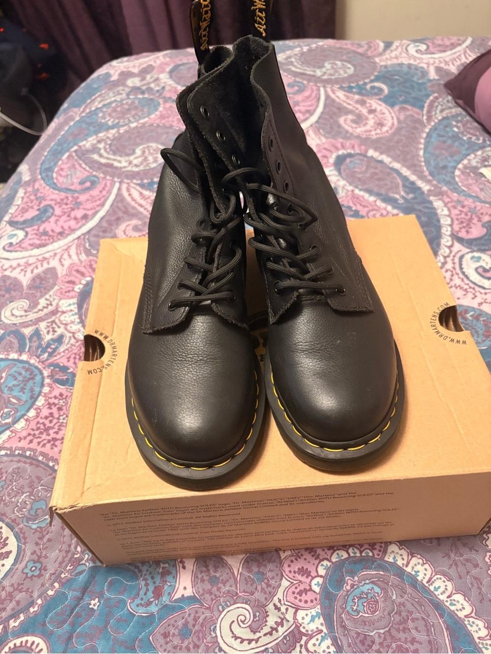 Dr. Marten 1460 Pascal Black Lace-Up Combat Boots